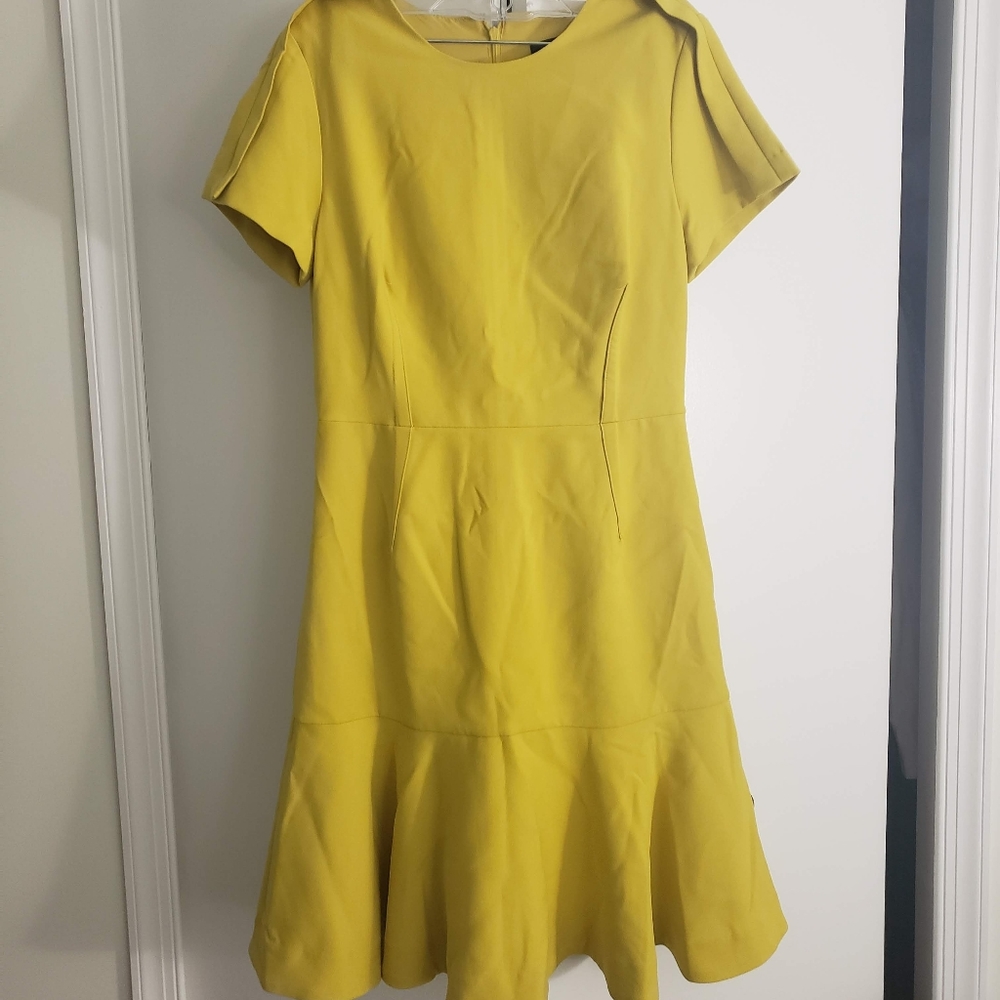 Banana Republic Citron Flounce Sheath Dress